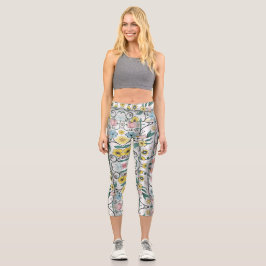 Leggings Capri Leggencias de elegancia floral1