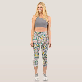 Leggings Capri Leggencias de elegancia floral3