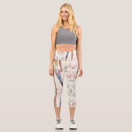Leggings Capri Leggencias de elegancia floral4