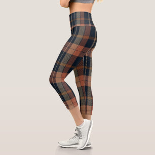Leggings Capri Leggencias de naranja y de plástico negro para una