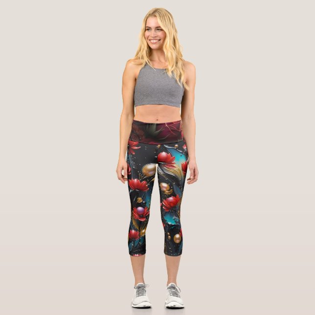 Leggings Capri Leggencias de sueños galácticos: Confort cósmico (Anverso)