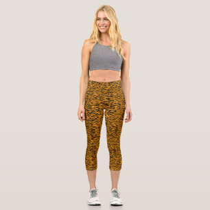 Leggings Capri Leggencias del patrón de piel de leopardo de Cheta