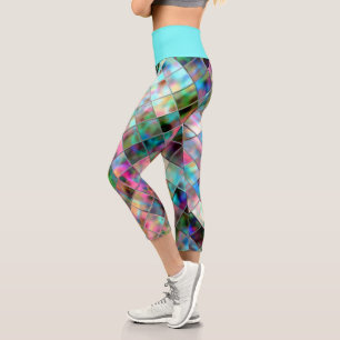 Leggings Capri Leggencias opalescentes con patrón de arte modern