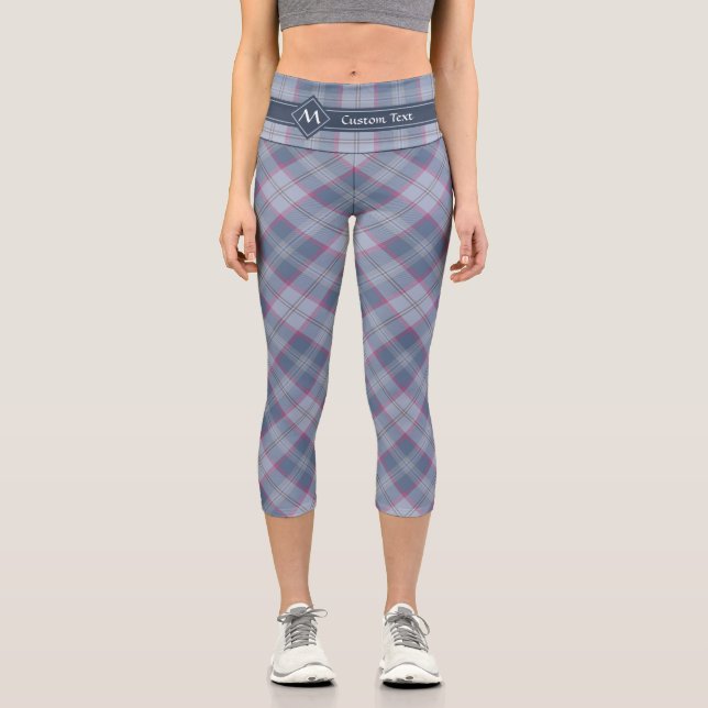 Leggings Capri Leggencias Pastel Blue y Pink Tartan Capri (Anverso)