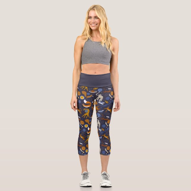 Leggings Capri Leggins Capri yoga Animals Outer Space (Anverso)
