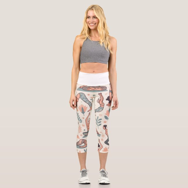 Leggings Capri Leggins de yoga únicos para mujeres, leggins para  (Anverso)