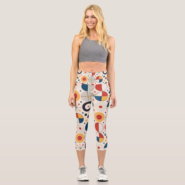 Leggings Capri Leggins diseño geométrico (Anverso)