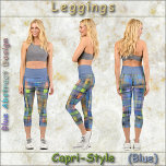 Leggings Capri LEGISLACIÓN DE ESTILO CAPRI - Diseño abstracto azu<br><div class="desc">Esta imagen de "Blue Abstract Design" aparece en estas coloridas Leggings. Disponible en cinco tamaños para mujeres (XS, S, M, L, XL). Consulte la descripción "Acerca de este producto" a continuación para obtener información general sobre el tamaño y el producto. La imagen cubre el par completo de leggings excepto para...</div>