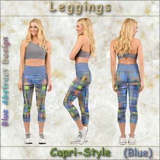 Leggings Capri LEGISLACIÓN DE ESTILO CAPRI - Diseño abstracto azu