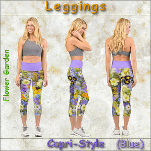 Leggings Capri LEGISLACIÓN DE ESTILO CAPRI - "Jardín de flores"