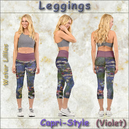 Leggings Capri LEGISLACIONES DE ESTILO CAPRI -Lillies de agua" -C