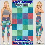 Leggings Capri LEGISLACIONES DE ESTILO CAPRI - Patchwork color  <br><div class="desc">(* NOTA *: Las imágenes florales de la cintura pueden ser eliminadas, cambiadas a una imagen de su elección, o texto personalizado.) Una imagen de las cuadradas de color al estilo de los mosaicos se muestra en estas coloridas leyendas de estilo capri. Disponible en cinco tamaños para mujeres (XS, S,...</div>