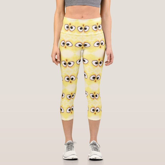 Leggings Capri Leguas divertidas de ojos (Anverso)