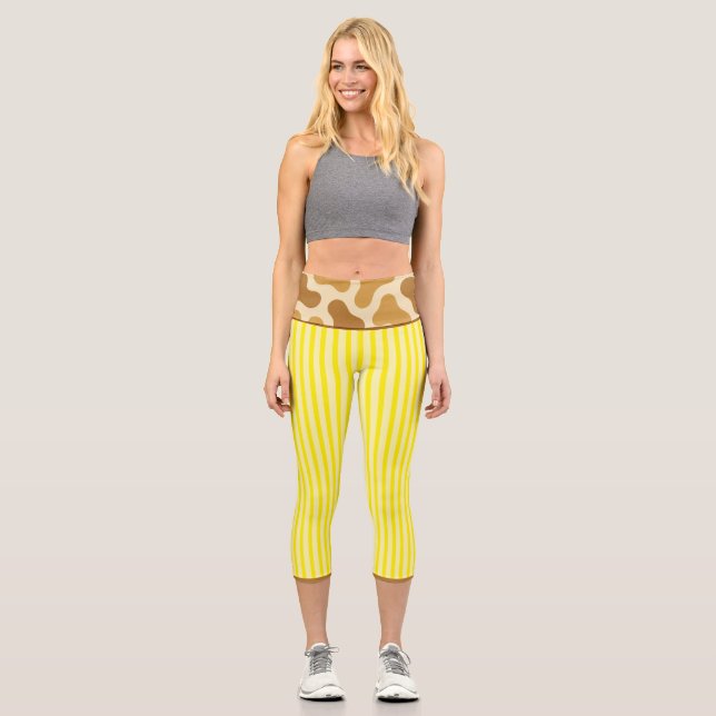 LEGGINGS CAPRI "LEMONADE SAFARI" - HIGH-WAISTED CAPRI PANTS (Anverso)