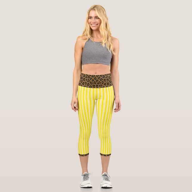 LEGGINGS CAPRI "LEMONADE WILDCAT" - HIGH-WAISTED CAPRI PANTS (Anverso)