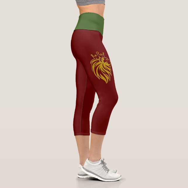 Leggings Capri León con Corona - Estilo Oro 2 (Derecha)