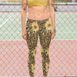 Leggings Capri Leopard Fur Animal Print Sunflower Gold Metallic<br><div class="desc">Este diseño se puede personalizar eligiendo la opción personalizar para añadir texto o realizar otros cambios. Si este producto tiene la opción de transferir el diseño a otro artículo, asegúrese de ajustar el diseño para que se ajuste si es necesario. Contáctame en colorflowcreations@gmail.com si deseas tener este diseño en otro...</div>