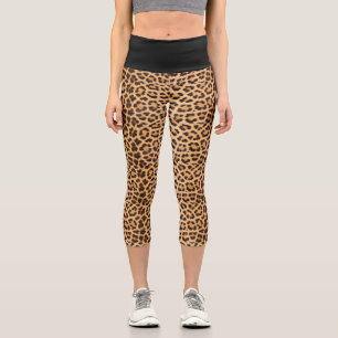 LEGGINGS CAPRI LEOPARD IMPRESIÓN CAPRI YOGA PANTALLAS LEGGINS