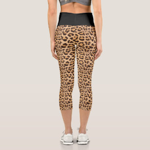 LEGGINGS CAPRI LEOPARD IMPRESIÓN CAPRI YOGA PANTALLAS LEGGINS