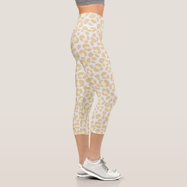 Leggings Capri Leopardo Pastel Gray Sage Yellow (Derecha)
