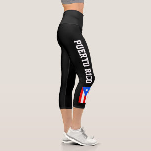 Leggings Capri Letreras Capri, personalizado de la bandera de Pue