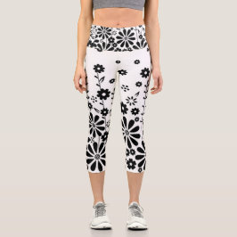 Leggings Capri Leyendas Capri blancas y negras