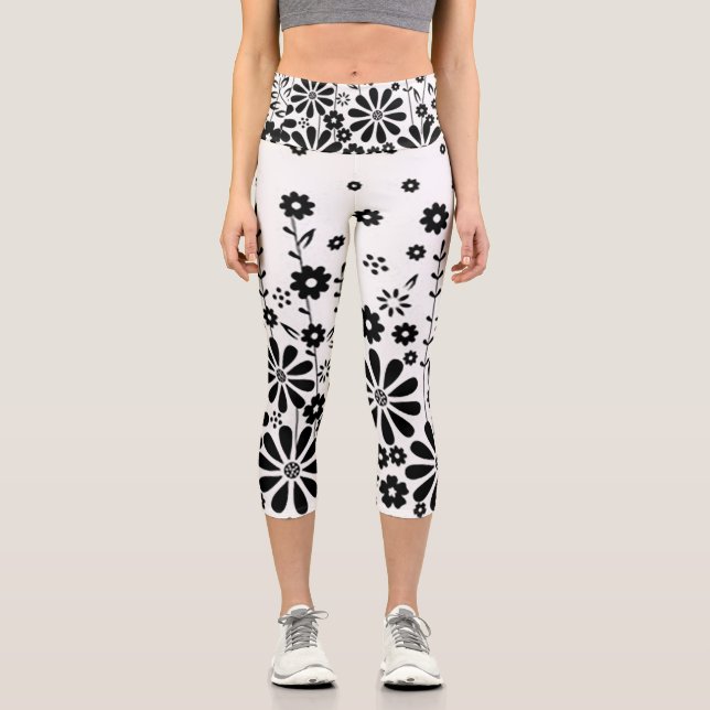 Leggings Capri Leyendas Capri blancas y negras (Anverso)