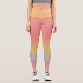 Leggings Capri Leyendas Capri con Naranja, oro y rosa