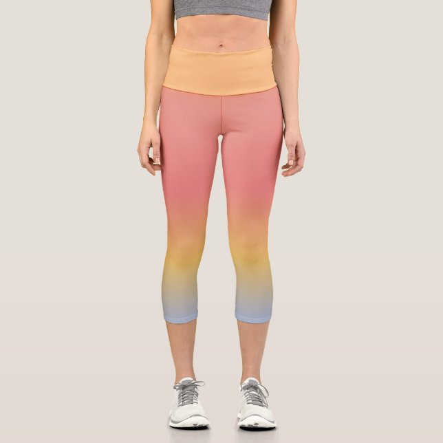 Leggings Capri Leyendas Capri con Naranja, oro y rosa (Anverso)