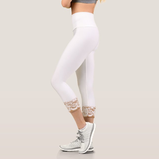 Leggings Capri Leyendas Capri de Bonito de encaje blanco (Izquierda)