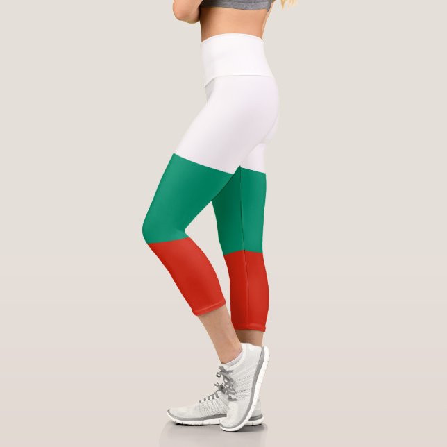 Leggings Capri Leyendas Capri de la bandera búlgara patriótica (Izquierda)