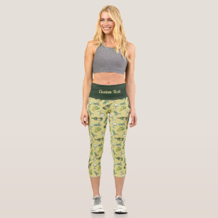 Leggings Capri Leyendas Capri de patrón de vino blanco