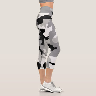 Leggings Capri Leyendas Capri Gris y Negro De Alto Desgaste