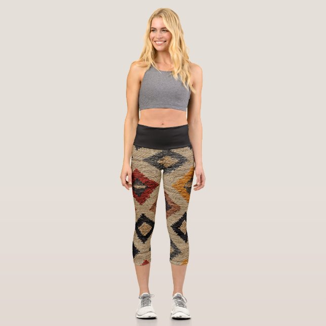 Leggings Capri Leyendas Capri impresas hechas a mano (Anverso)