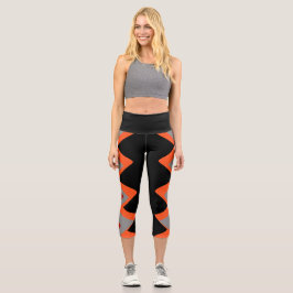 Leggings Capri Leyendas Capris con patrón zigzag