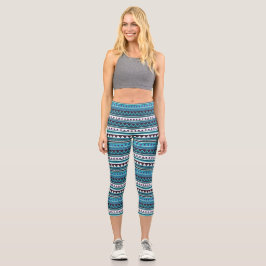 Leggings Capri Leyendas de arte azul