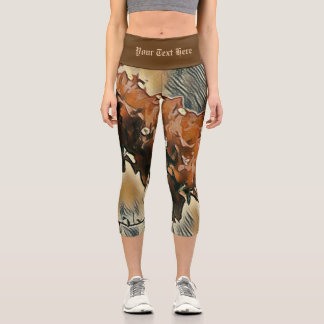 Leggings Capri Leyendas de arte de árbol Rosa