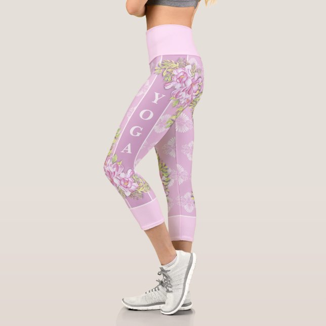 Leggings Capri Leyendas de bonito Pastel Pink YOGA Capri (Izquierda)