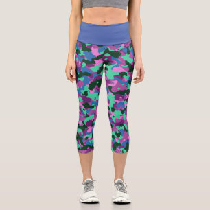 Leggings Capri Leyendas de Camo Capri de color verde azul, elegan