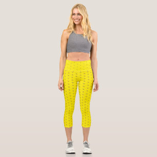 Leggings Capri Leyendas de capri amarillas de moda para estilos d