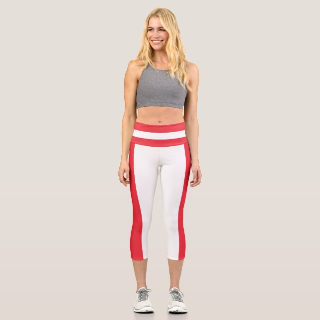 Leggings Capri Leyendas de Capri, bandera austríaca patriótica (Anverso)