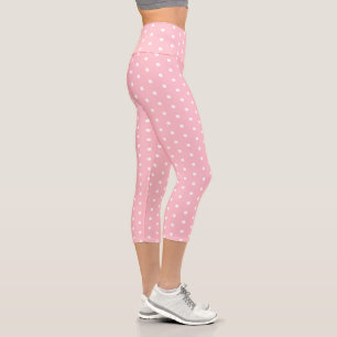 Leggings Capri Leyendas de capri rosadas de moda con patrón de pu