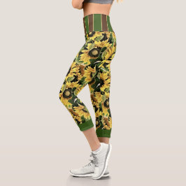 Leggings Capri Leyendas de girasol capri
