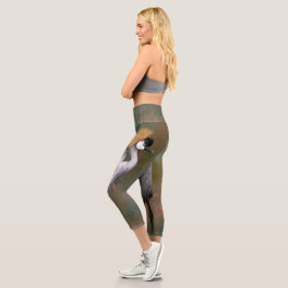 Leggings Capri Leyendas de grullas coronadas