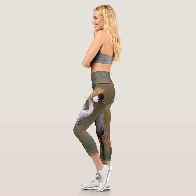 Leggings Capri Leyendas de grullas coronadas (Izquierda)