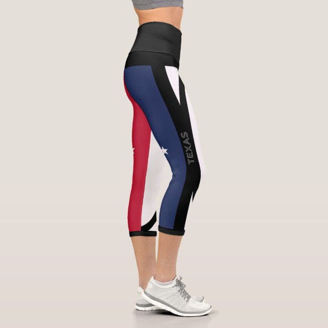 Leggings Capri Leyendas de la bandera de Texas (Derecha)