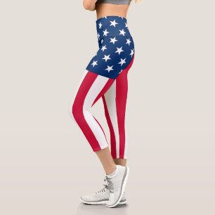 Leggings Capri Leyendas de la bandera estadounidense Capri - Esta