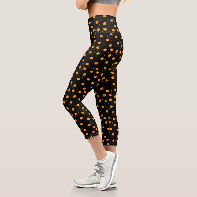 Leggings Capri Leyendas de lluvia de calabaza #2 (Izquierda)