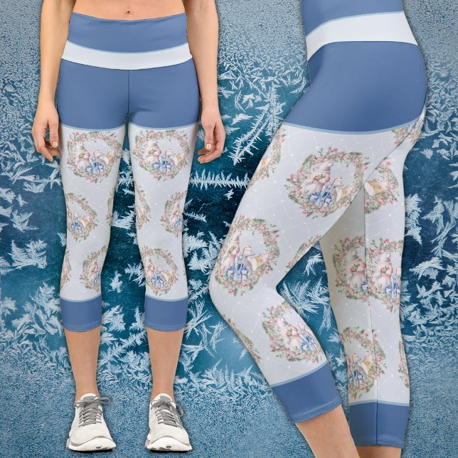 Leggings Capri Leyendas de Navidades de oso polar (Subido por el creador)