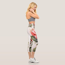Leggings Capri Leyendas deportivas florales | Ropa activa con Ros
